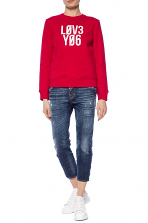 Jeansy z przetarciami 'cool girl cropped jean', zdjęcie 2 Jeansy z przetarciami 'cool girl cropped jean' od Dsquared2